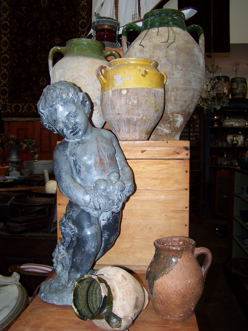 Image of Garden Statue 18th Century Putti. NFS