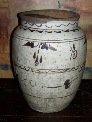 Image of Antique Chinese pottery storage urn