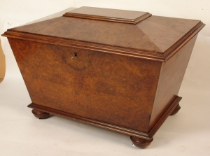 Image of Georgian Burr Walnut Cellarette