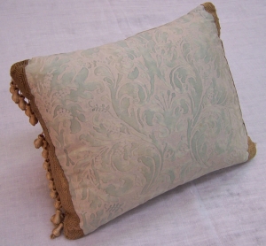 Image of Vintage Fortuny 1960's fabric cushion