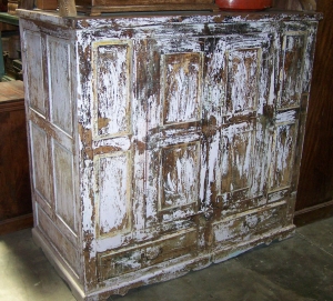 Image of Cupboard rustic with pink paint finish 2 door