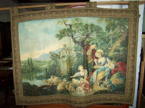 Image of Chromo Fabric painting of a Rural Scene