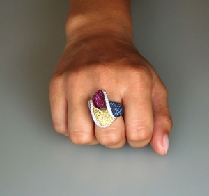 Image of Diamond & white gold interchangable rings