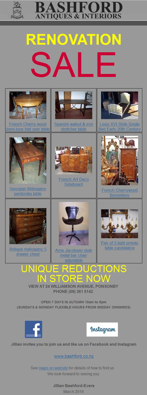 renovation sale